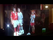 transparent projection film for shopping mall